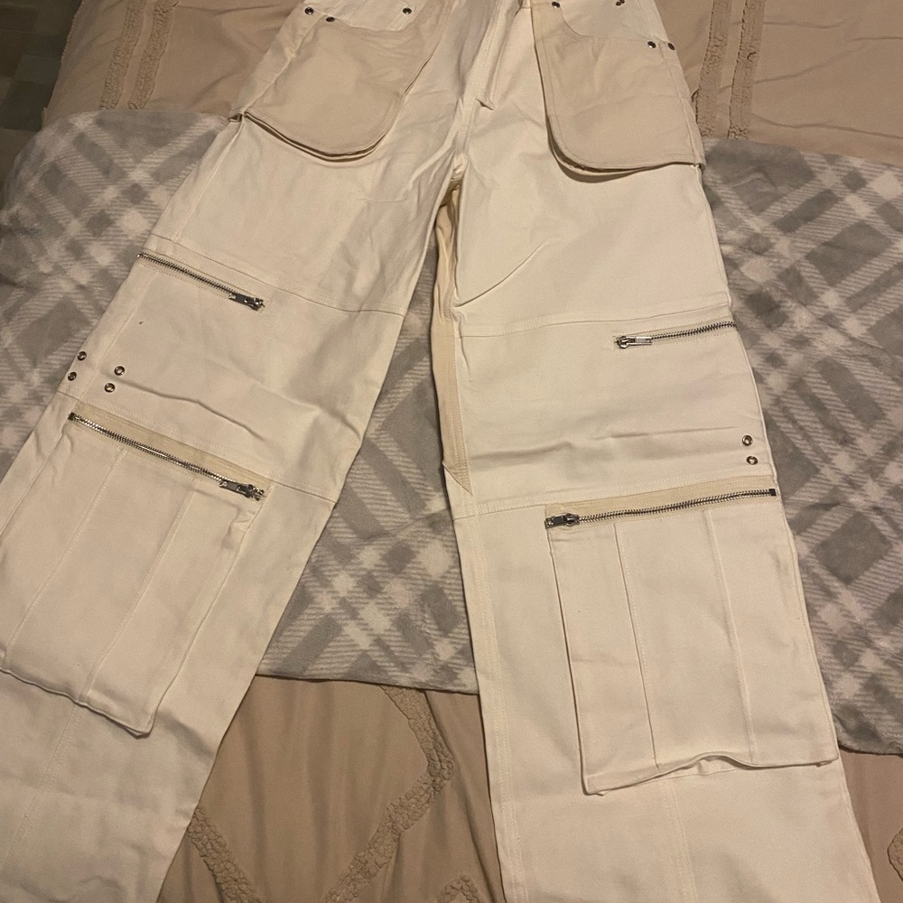 I.AM.GIA Women's Cream Cargo Jeans